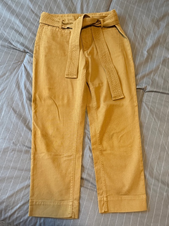LOFT Pants - Loft Tie waist crop pants goldish